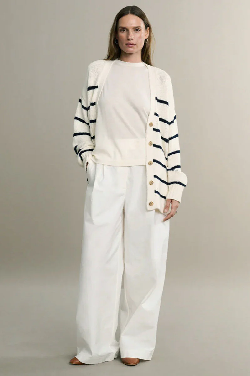 V-Neck Striped Cotton Sweater - Image 5