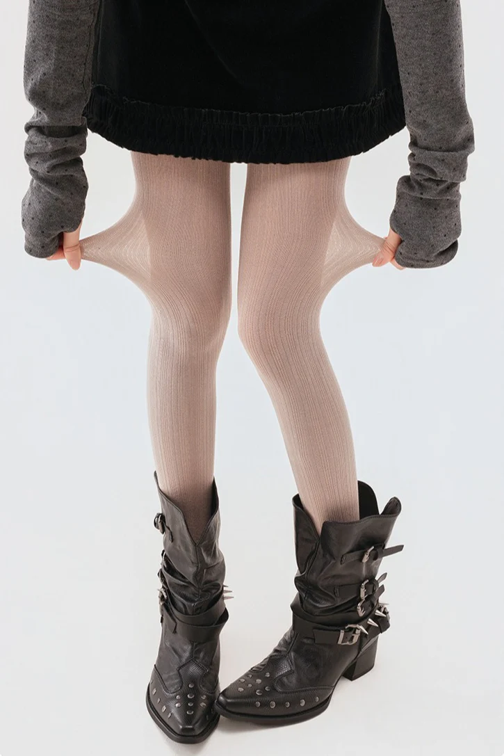 Vertical Stripe Sheer Ballet Tights Slimming Tights - Image 14