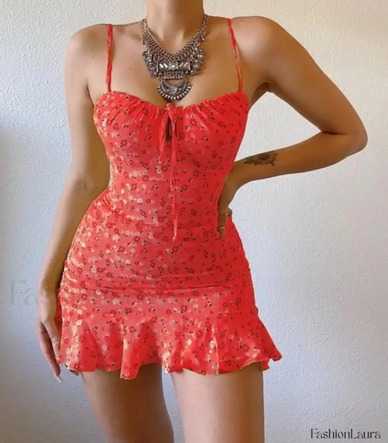 Vintage Camisole Backless Mini Dress - Image 16