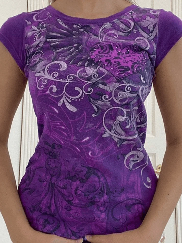 Vintage Floral Baby Tee - Image 6
