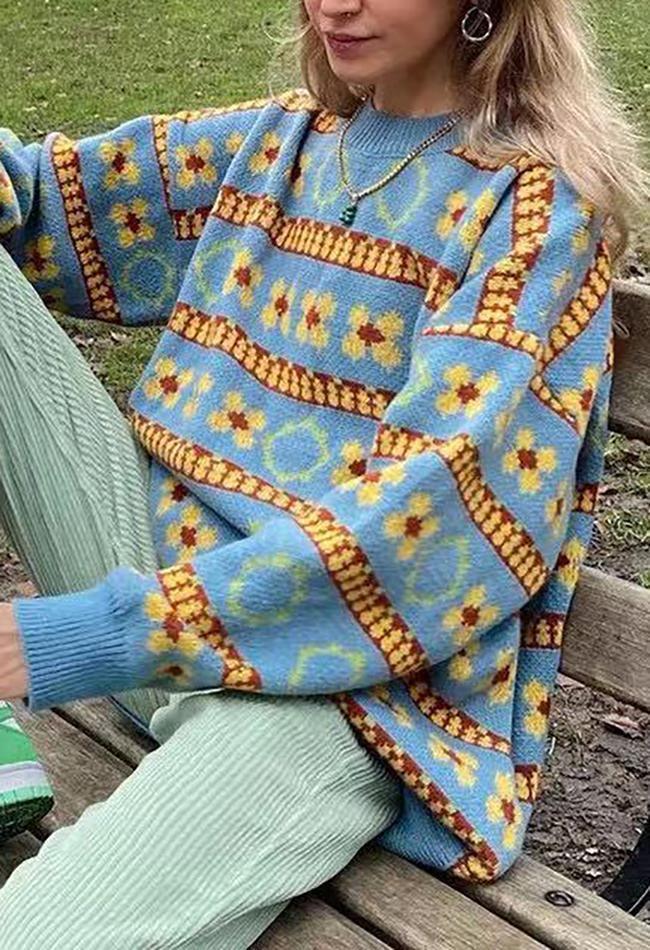 Vintage Floral Jumper Sweater - Image 5
