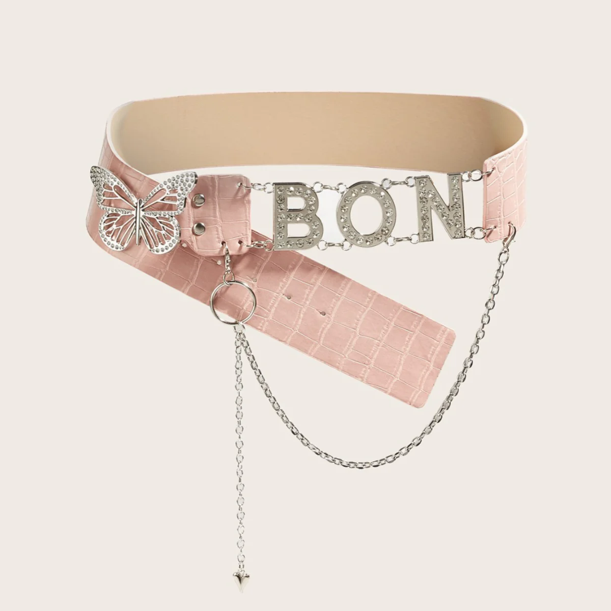 Vintage Leather Butterfly Buckle Belt - Image 4