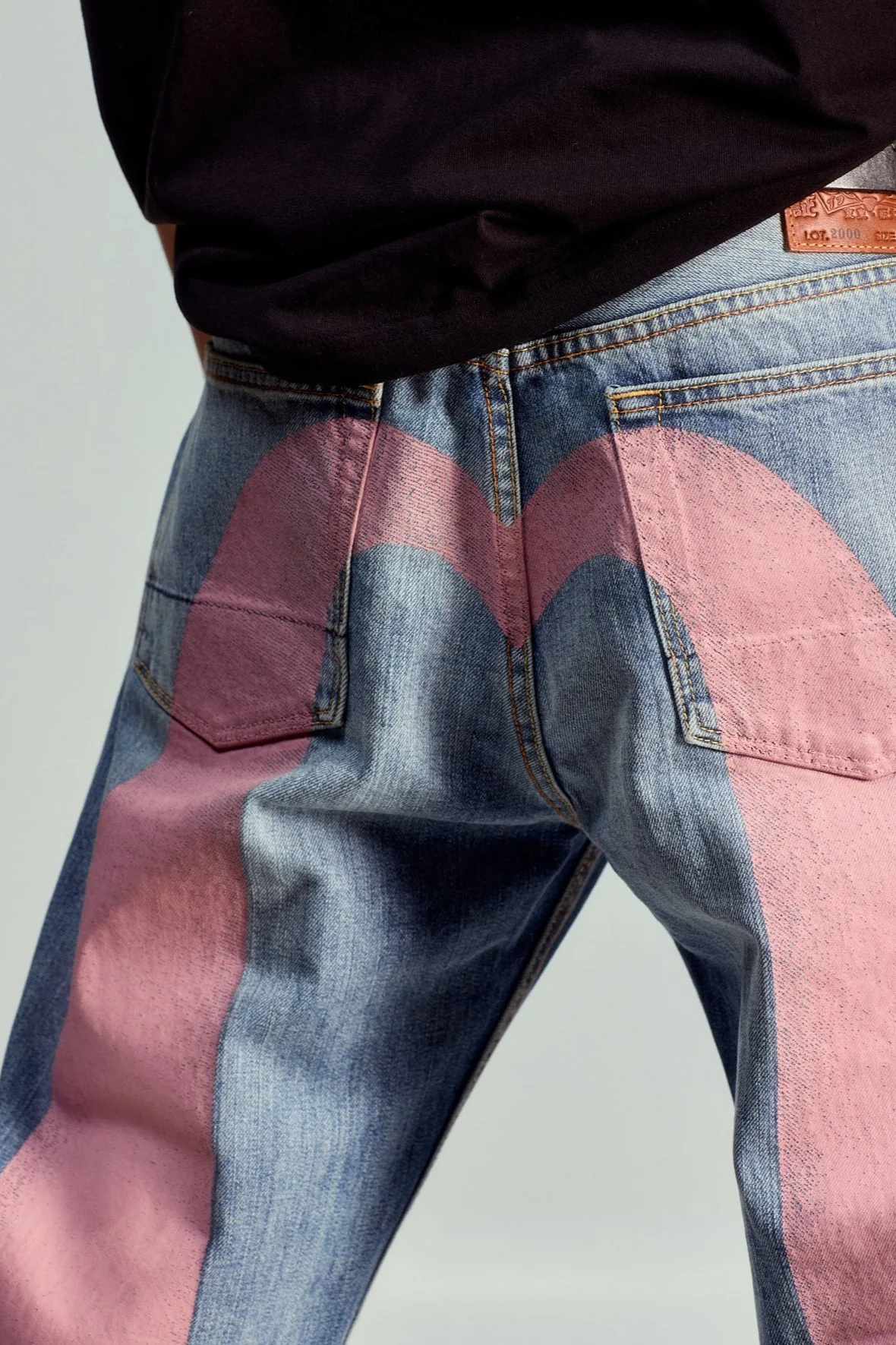 Vintage Letter Printed Loose Straight Leg Hip Hop Casual Jeans - Image 5
