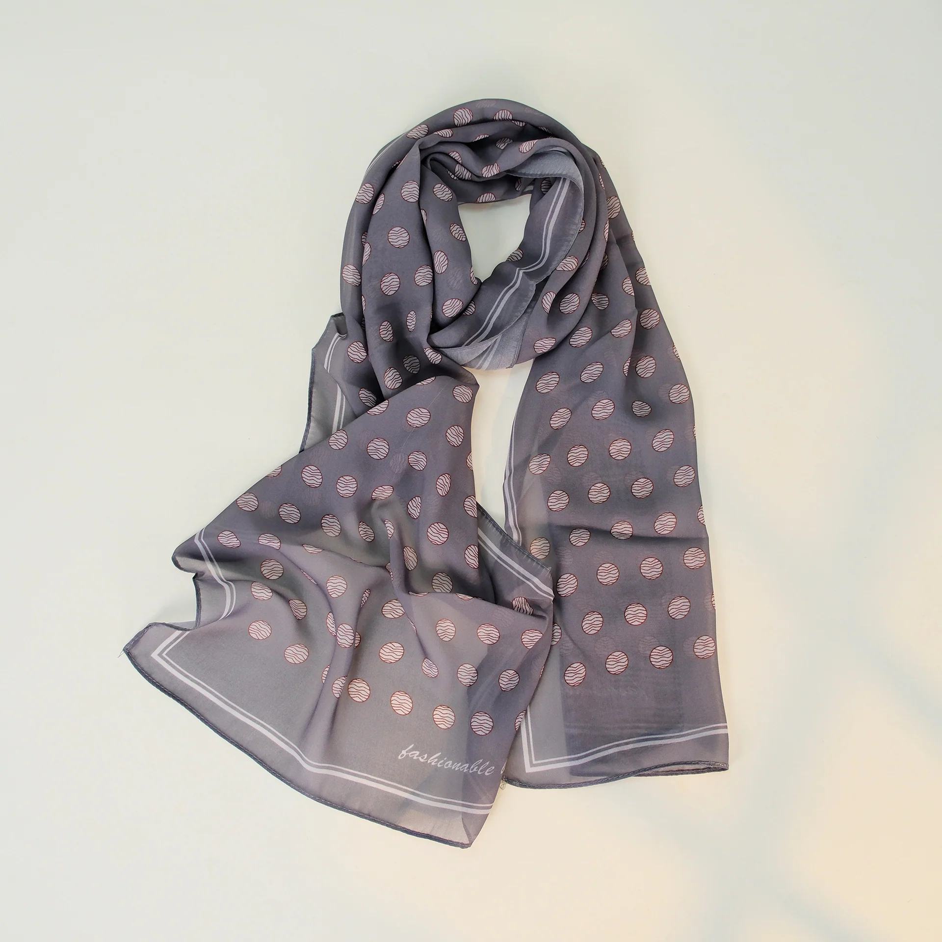 Vintage Polka Dot Lightweight Scarf - Image 4