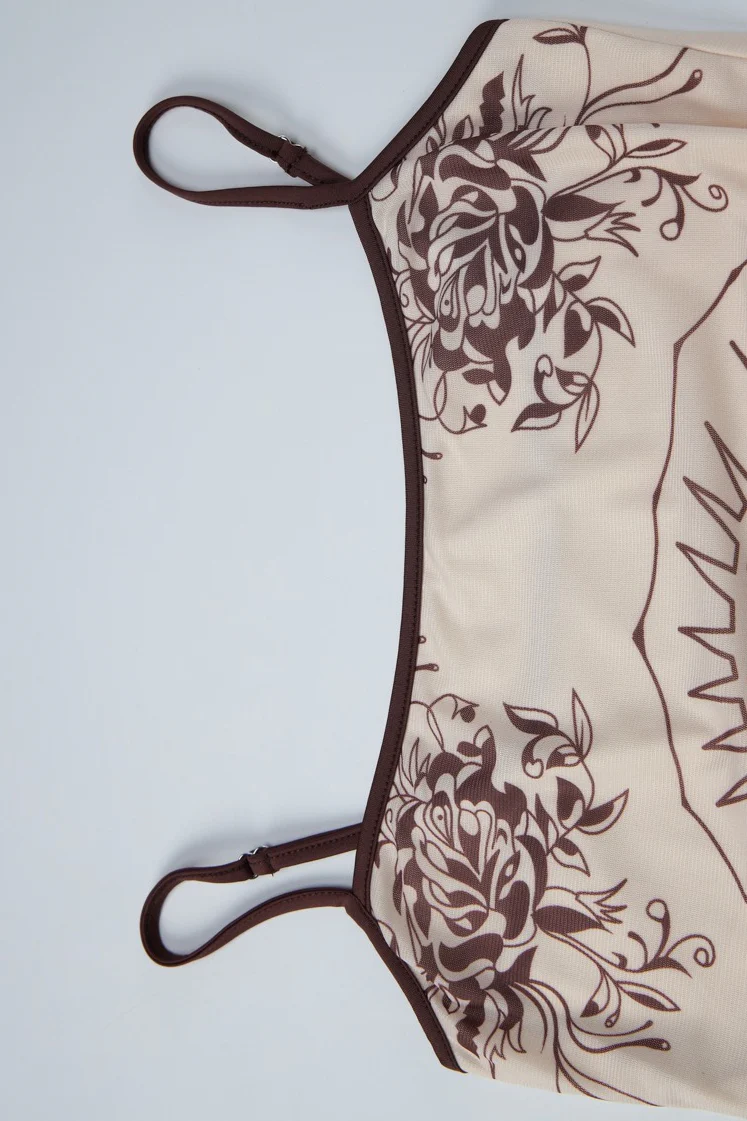 Vintage Sacred Portrait Style Graphic Slip Mini Dress - Image 5