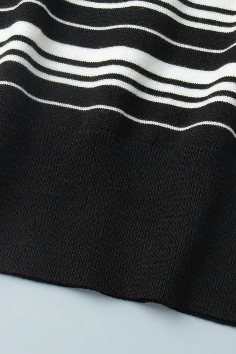 Vintage Striped Knit Polo Sweater - Image 14
