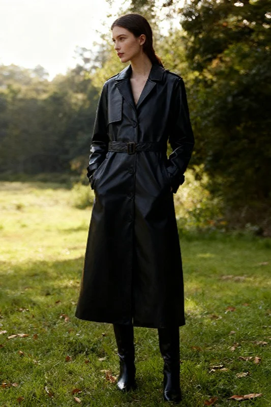 Vintage Style Single Breast Belted Overcoat - Image 2