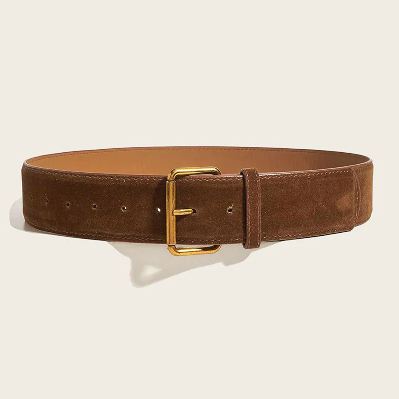 Vintage Suede Wide Waist Belt - Image 4