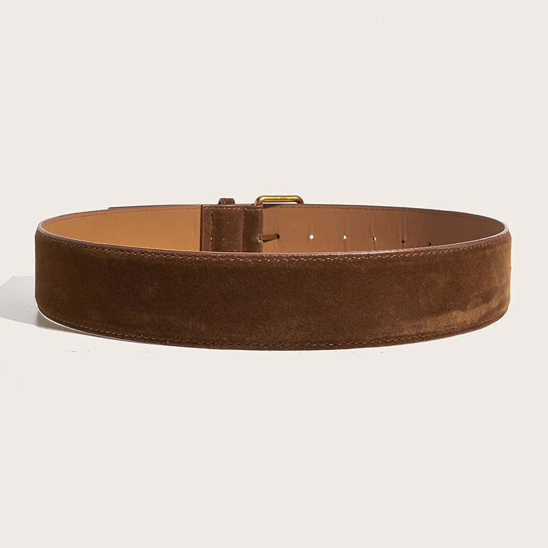 Vintage Suede Wide Waist Belt - Image 5