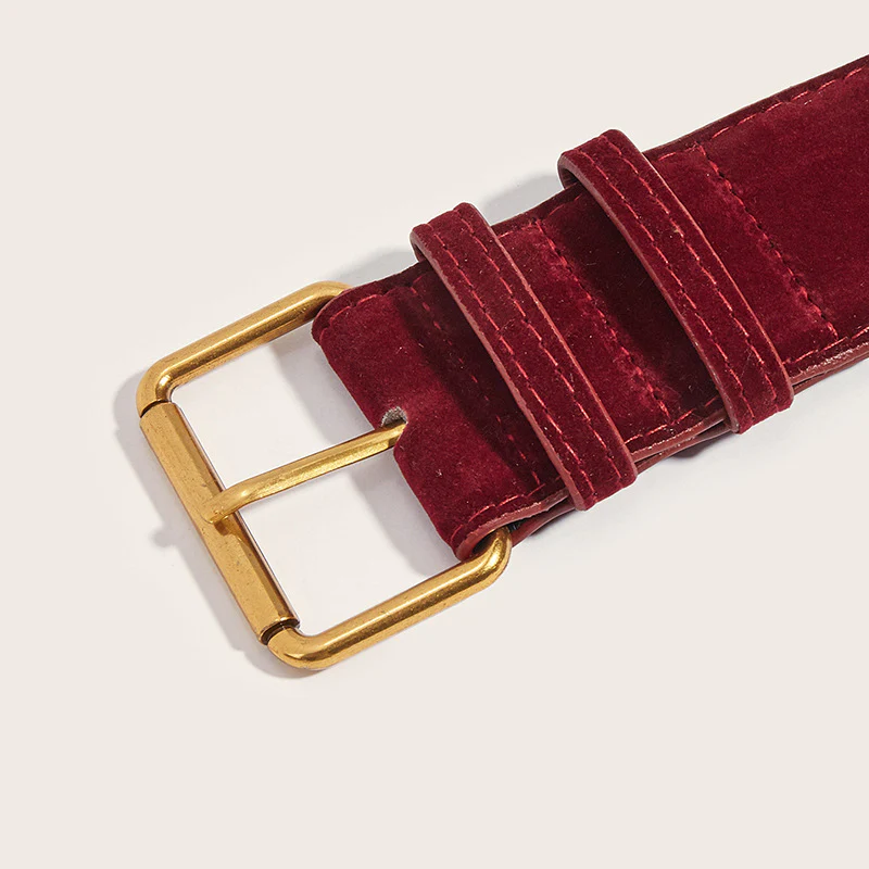 Vintage Suede Wide Waist Belt - Image 9