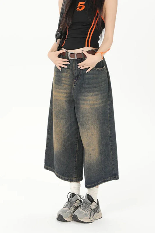 Vintage Y2K Loose Cropped Jeans - Image 5