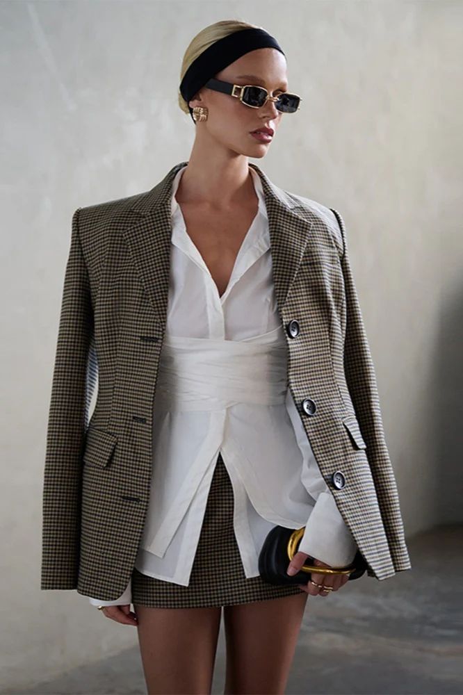 Waist Defining Tie Slim Fit Blouse - Image 5