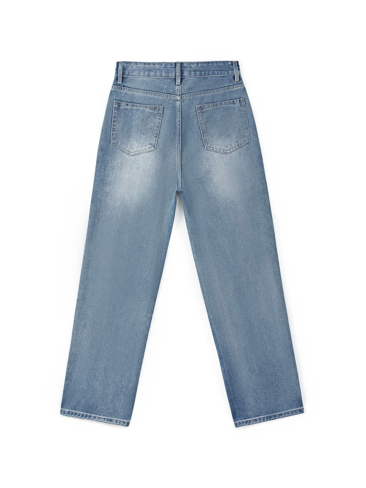 Washed Classic Denim Boyfriend Jeans - Image 19