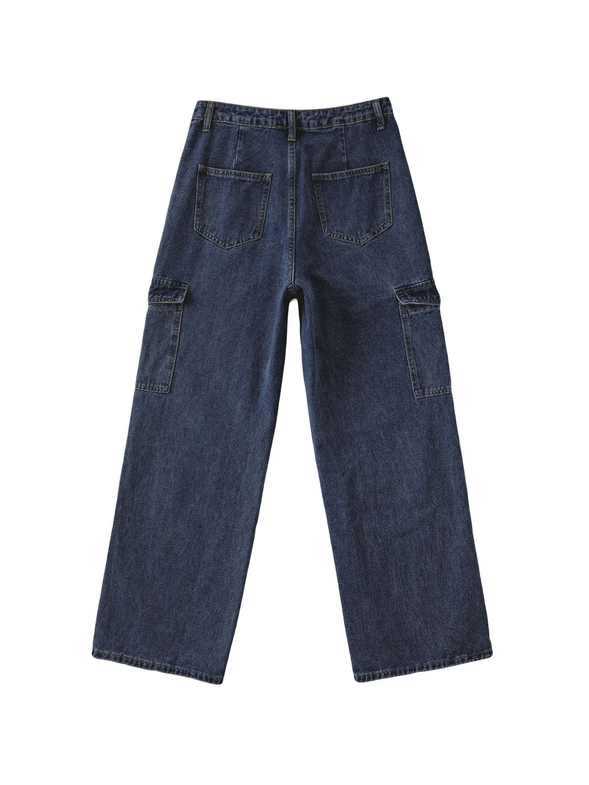 Washed Mid Waist Pocket Cargo Jeans - Image 26