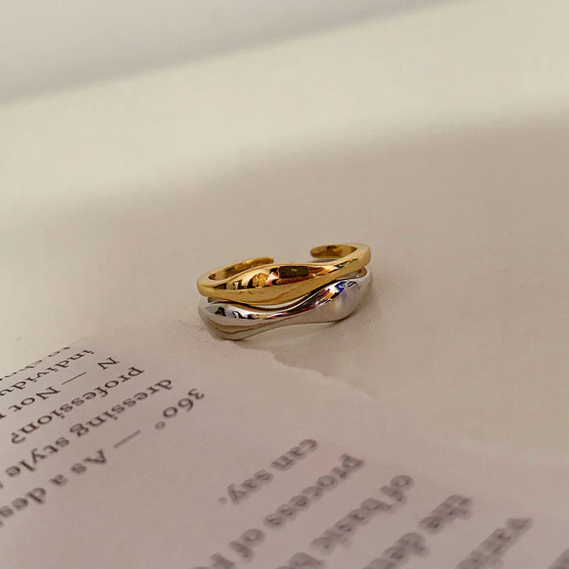 Wavy Irregular Open Band Index Finger Ring - Image 4