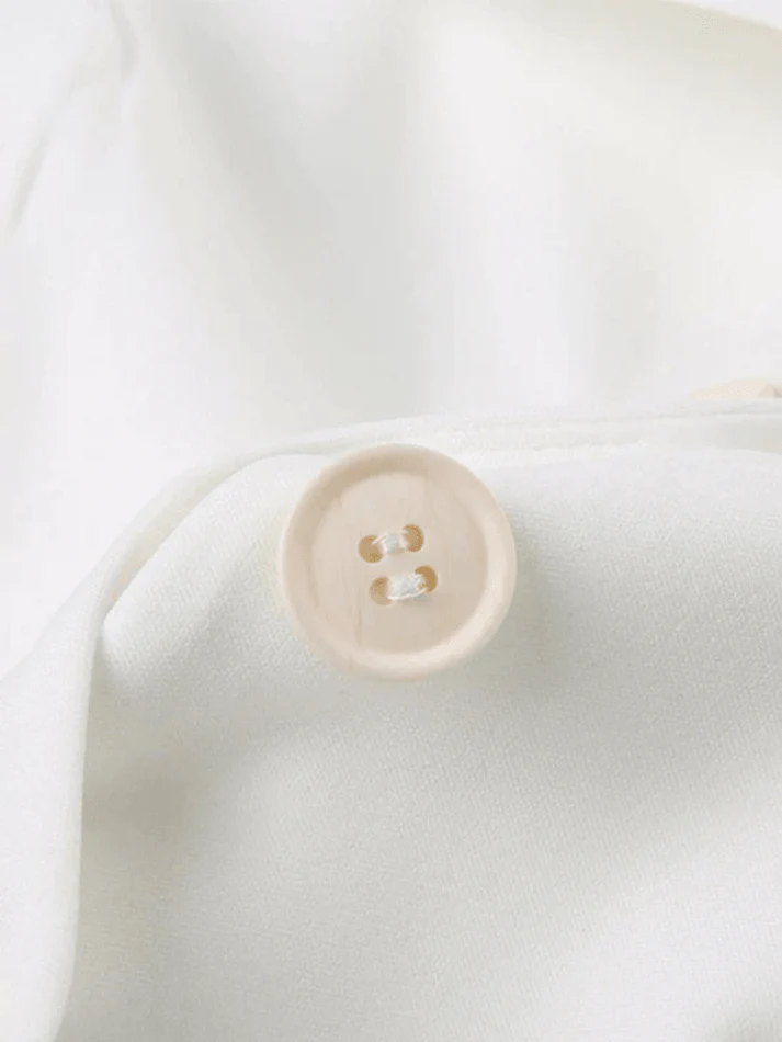 White Sleeveless Button Front Blouse - Image 13