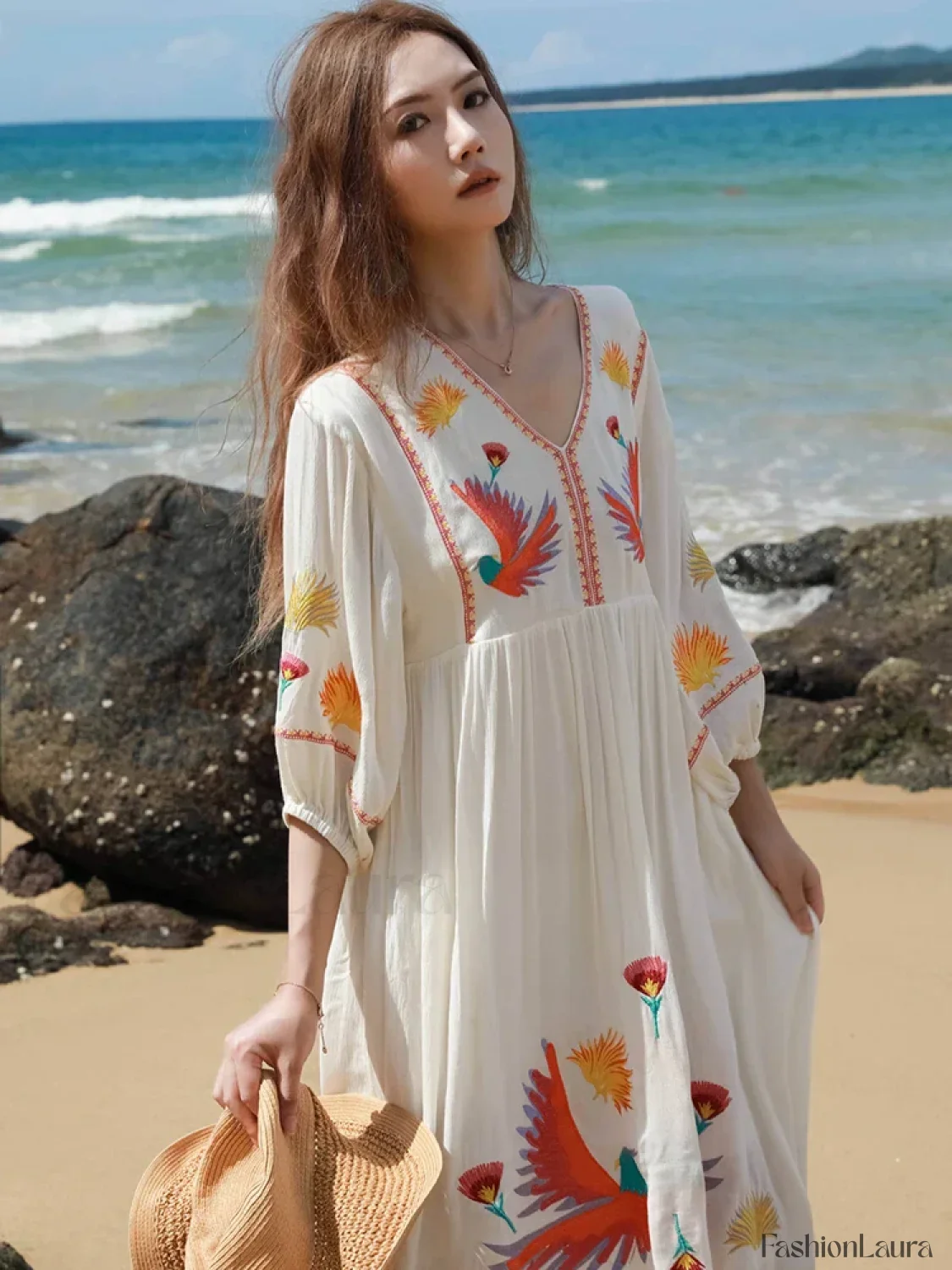 White Tiered Boho Dress - Image 15