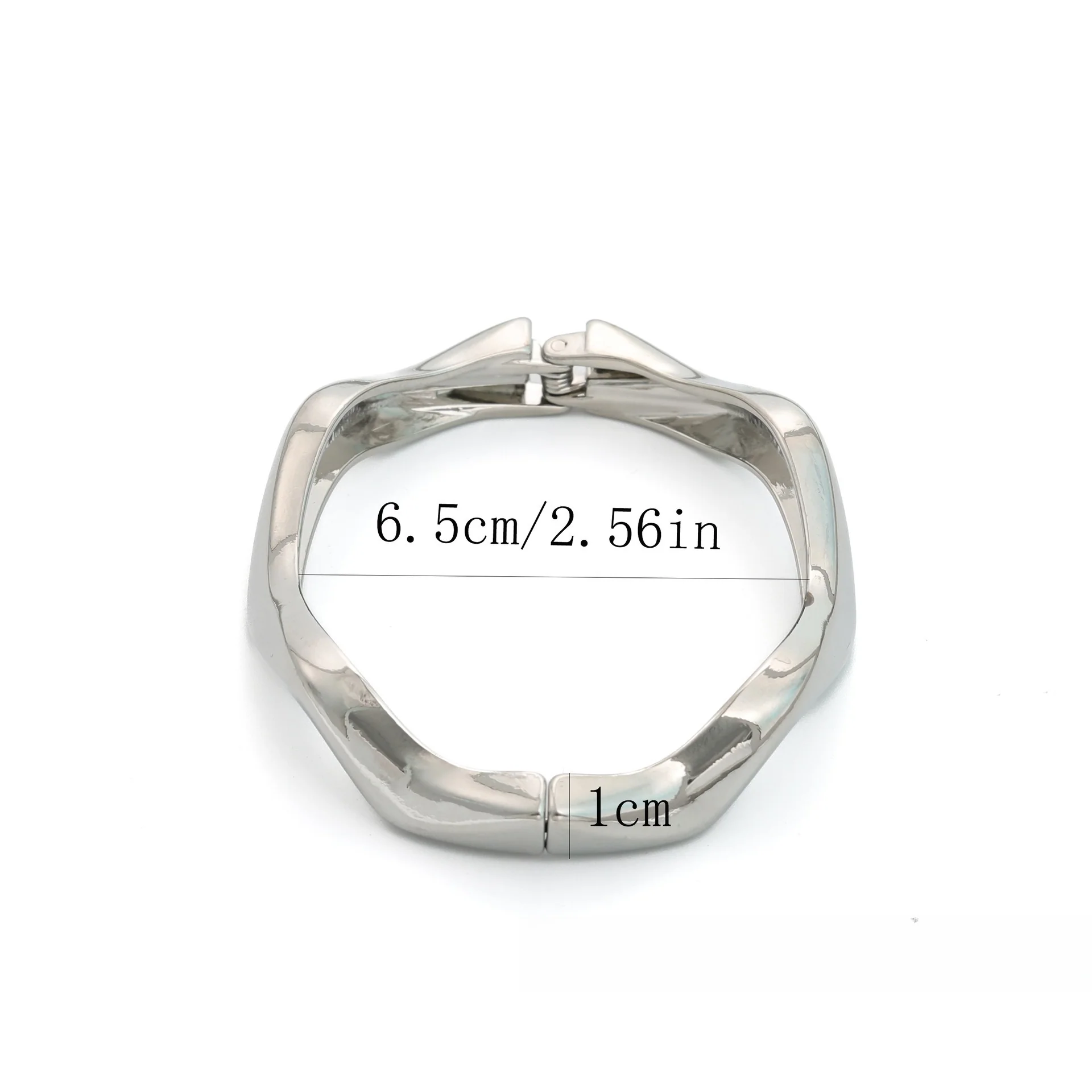 Wide Openwork Coil Metal Cuff Bracelet - Image 20