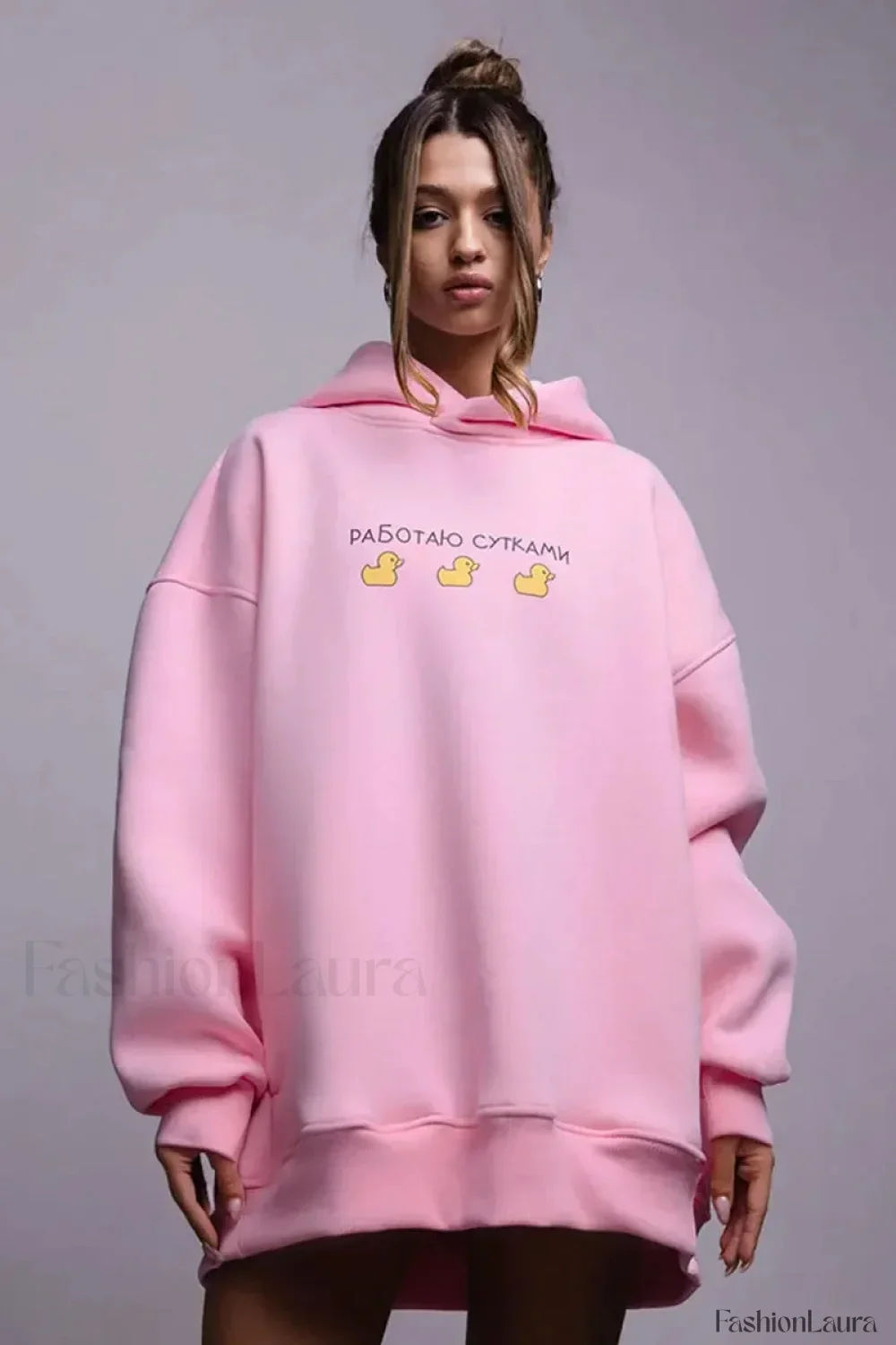 Women’s Casual Loose Fit Duck Print Hoodie - Image 23