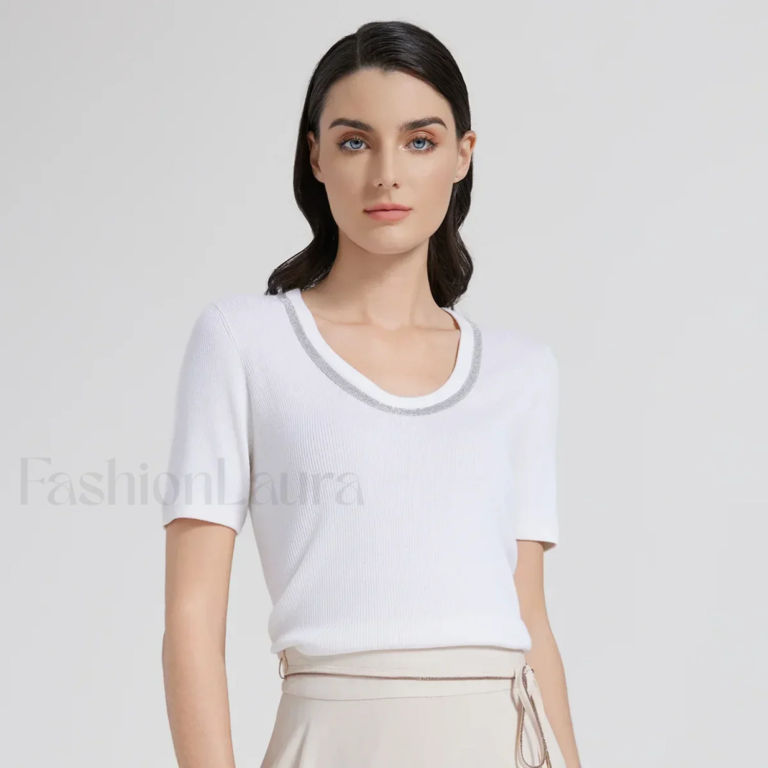 Wool Silk Vest Summer Casual T-Shirt - Image 10