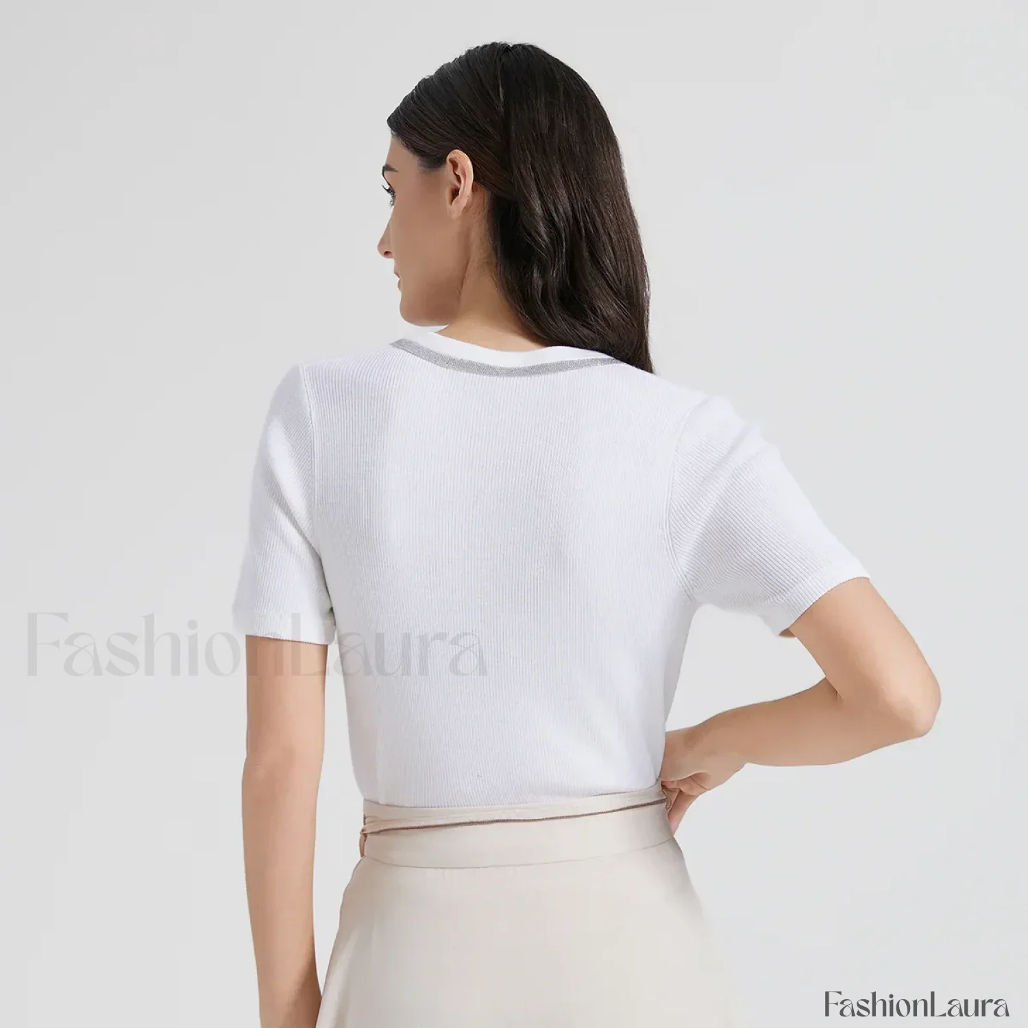 Wool Silk Vest Summer Casual T-Shirt - Image 11