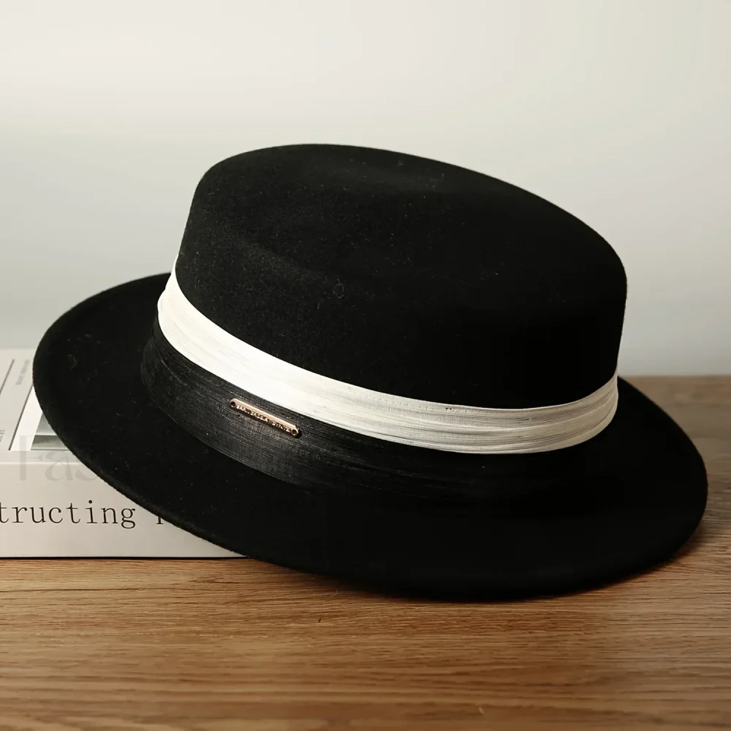Woolen Top French Ladies Retro Big Brimmed English Style Hat - Image 10