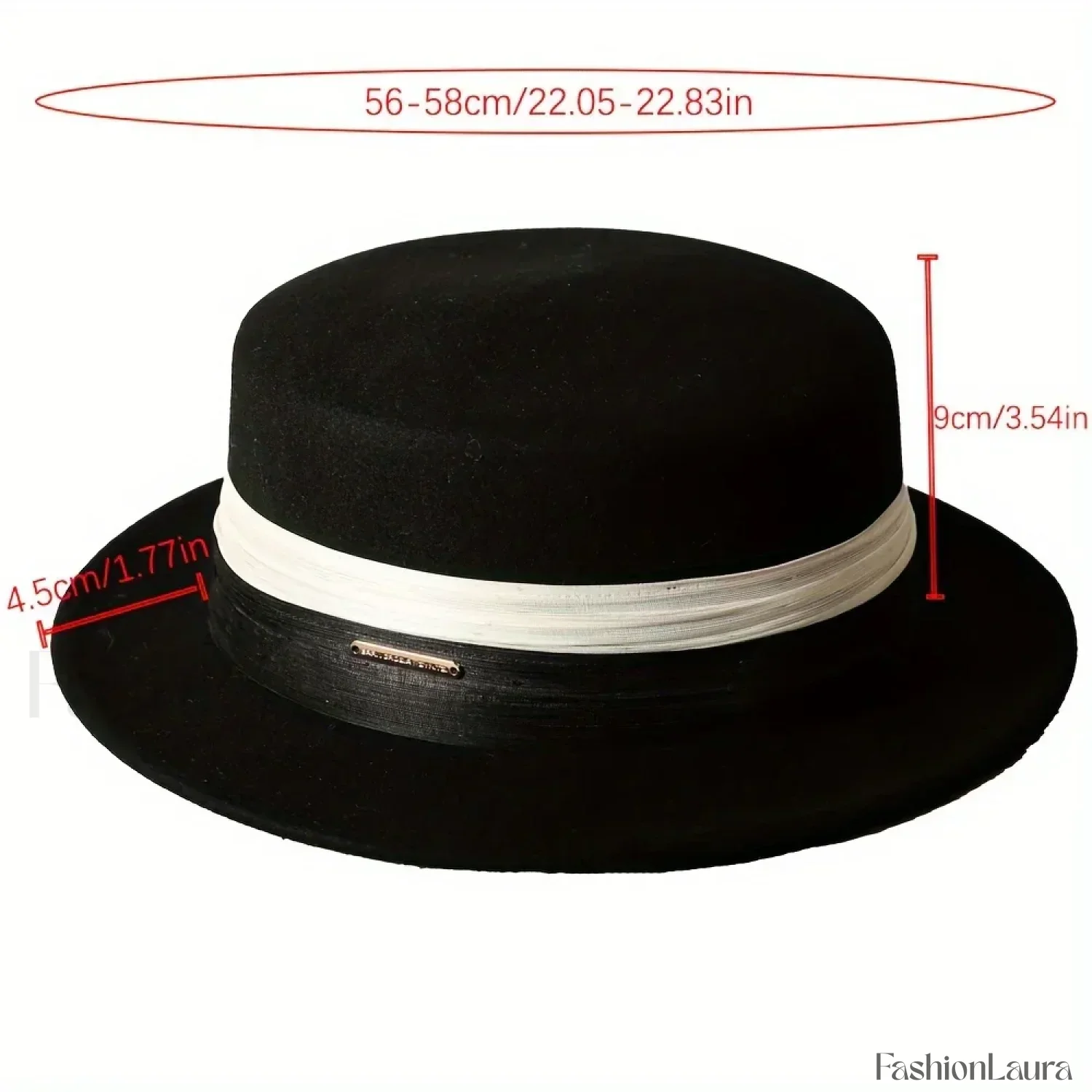 Woolen Top French Ladies Retro Big Brimmed English Style Hat - Image 16