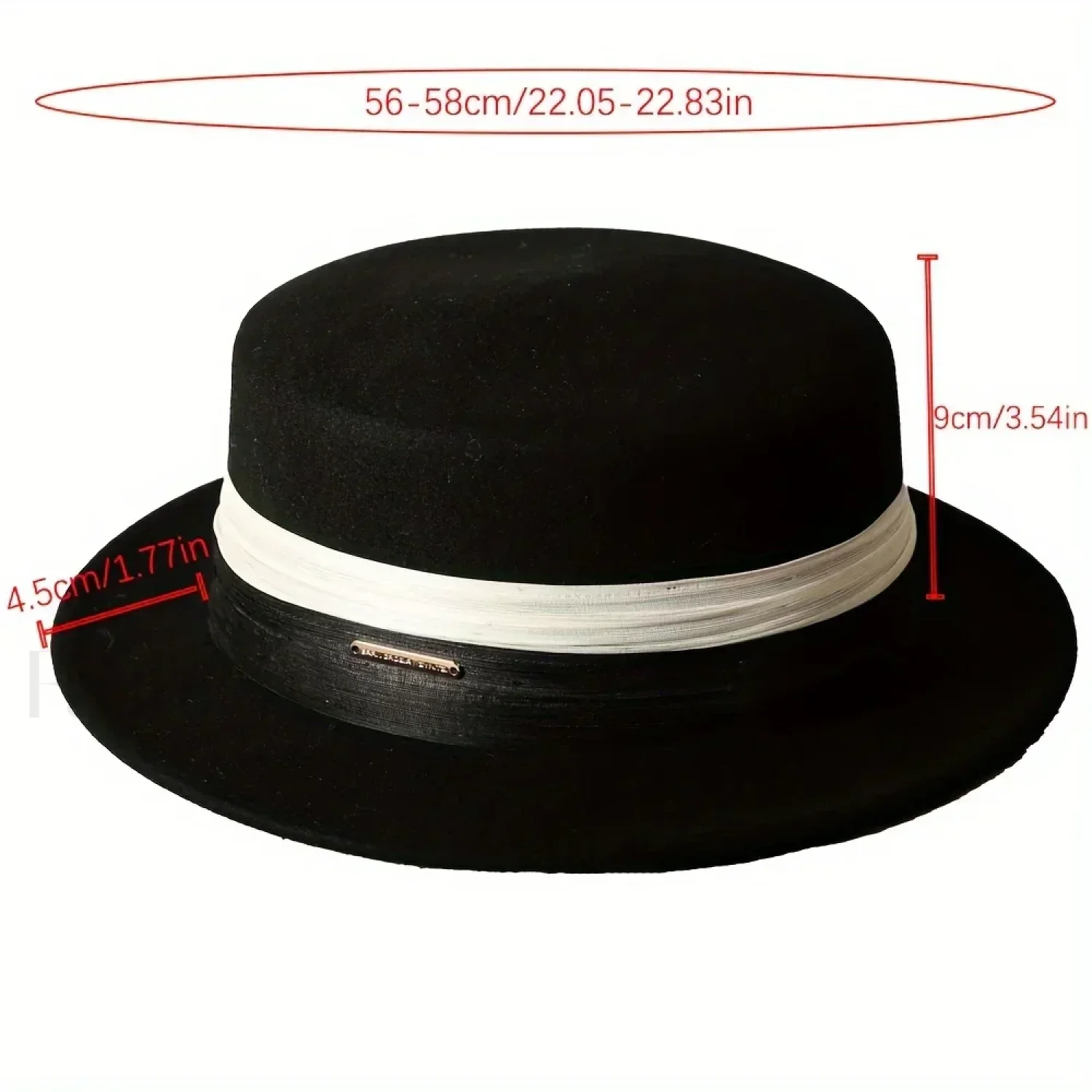 Woolen Top French Ladies Retro Big Brimmed English Style Hat - Image 6