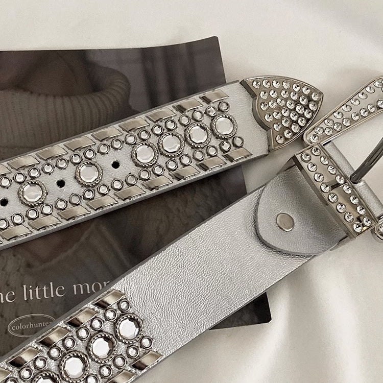 Y2K Chic Rhinestone Wide Waist Belt - Image 9